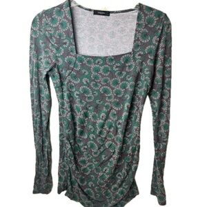 Noppies Maternity Green Patterned Top with side rushing